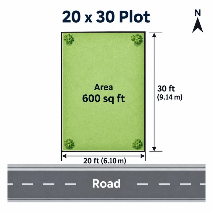 Sattva Ekatra 20 x 30 ft plot plan, 600 sq ft (6.10 x 9.14 m) Sattva Ekatra 20 x 30 ft plot plan, 600 sq ft (6.10 x 9.14 m)